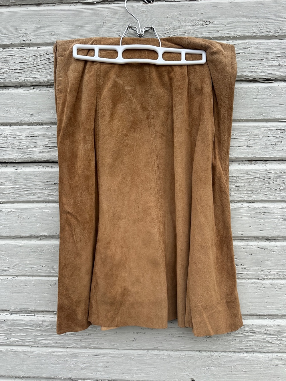 H&M Tan Suede A-Line Skirt